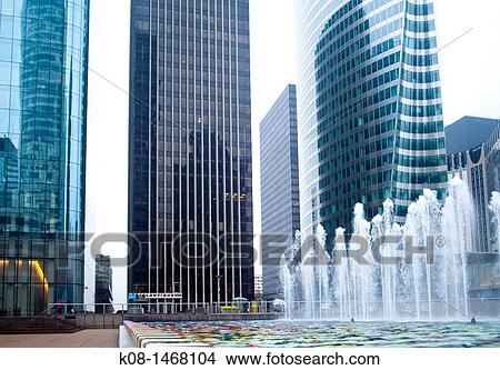 EDF tower and fountain by Yaakov Agam, La Defense business district, Paris, France View Large Photo Image Picture - EDF tower and fountain by Yaakov Agam, La Defense business district, Paris, France. Fotosearch