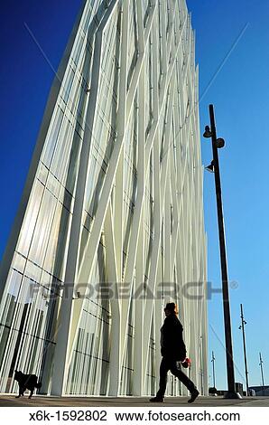 Stock Image - Edificio Diagonal 00, Telef? nica headquarters, architect Enric Massip-Bosch, Forum, Barcelona, Catalonia, Spain. Fotosearch