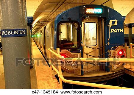 EEUU. New Jersey, Hoboken, Path (Port Authority Trans-Hudson) terminal. View Large Photo Image Picture - EEUU. New Jersey, Hoboken, Path (Port Authority Trans-Hudson) terminal.. Fotosearch