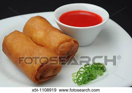 Egg rolls View Large Photo Image Stock Photo - Egg rolls. Fotosearch