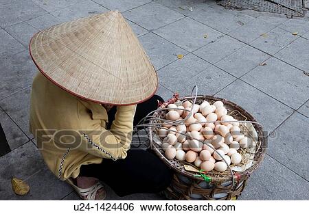 Egg Seller, Hanoi, Vietnam View Large Photo Image Stock Photograph - Egg Seller, Hanoi, Vietnam. Fotosearch