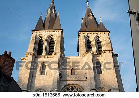 Stock Photograph - Eglise of St Nicolas Church, Blois, Loire Valley, France, Europe. Fotosearch
