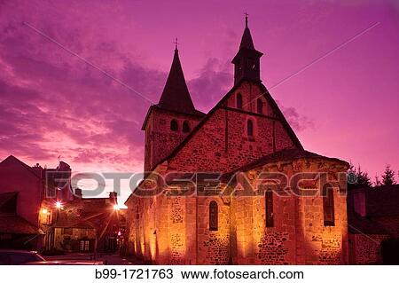 EGLISE SAINT GEORGES RIOM ES MONTAGNES VILLAGE MONTS DU CANTAL AUVERGNE FRANCE View Large Photo Image Stock Image - EGLISE SAINT GEORGES RIOM ES MONTAGNES VILLAGE MONTS DU CANTAL AUVERGNE FRANCE. Fotosearch