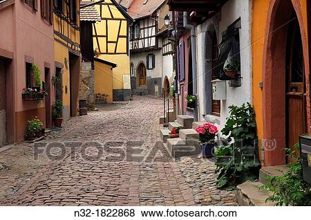 Eguisheim, Alsace Wine Route, Haut-Rhin, Alsace, France, Europe View Large Photo Image Stock Photo - Eguisheim, Alsace Wine Route, Haut-Rhin, Alsace, France, Europe. Fotosearch