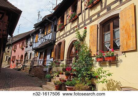 Eguisheim, Alsace Wine Route, Haut-Rhin, Alsace, France, Europe View Large Photo Image Stock Photograph - Eguisheim, Alsace Wine Route, Haut-Rhin, Alsace, France, Europe. Fotosearch