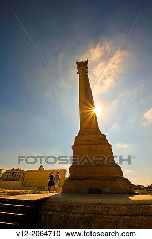 Egypt, Alexandria, Pompey's Pillar and Sphinx View Large Photo Image Stock Image - Egypt, Alexandria, Pompey's Pillar and Sphinx. Fotosearch