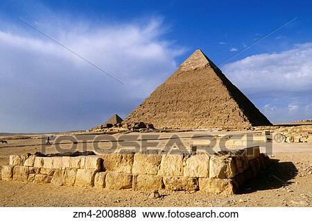 EGYPT, CAIRO, GIZA, VIEW OF CHEPHREN PYRAMID. View Large Photo Image Stock Photo - EGYPT, CAIRO, GIZA, VIEW OF CHEPHREN PYRAMID.. Fotosearch