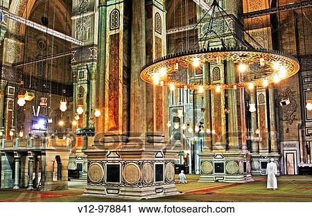 Egypt, Cairo, prayer in El Rifa? mosque View Large Photo Image Stock Image - Egypt, Cairo, prayer in El Rifa? mosque. Fotosearch