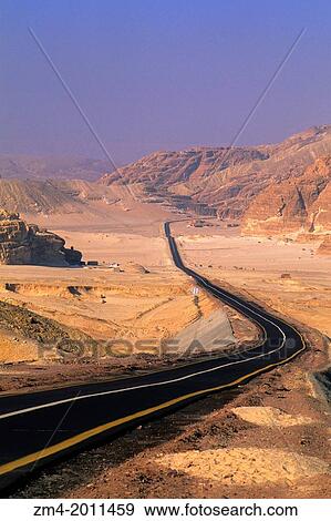 EGYPT, SINAI PENINSULA, NEAR NUWEIBA, DESERT HIGHWAY. View Large Photo Image Stock Photo - EGYPT, SINAI PENINSULA, NEAR NUWEIBA, DESERT HIGHWAY.. Fotosearch