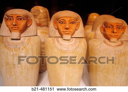 Egyptian Museum: Canopis jars (Middle Kingdom. Dyn. XII). Cairo. Egypt. View Large Photo Image Stock Image - Egyptian Museum: Canopis jars (Middle Kingdom. Dyn. XII). Cairo. Egypt.. Fotosearch