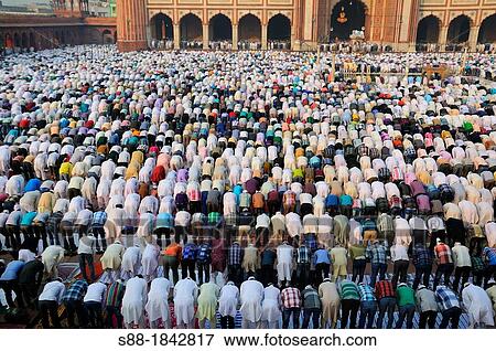 Eid Ul Adha festival at Jama Masjit in Old Delhi View Large Photo Image Stock Photo - Eid Ul Adha festival at Jama Masjit in Old Delhi. Fotosearch