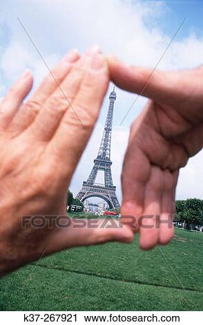 Eiffel Tower framed with fingers. Paris. France View Large Photo Image Stock Image - Eiffel Tower framed with fingers. Paris. France. Fotosearch