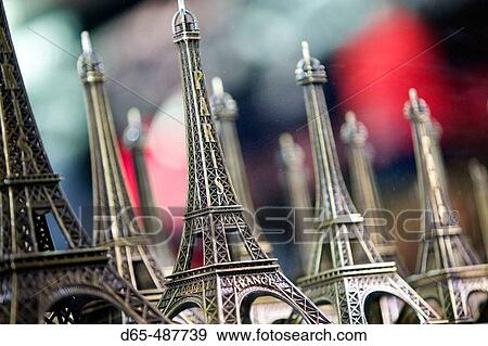 Stock Photo - Eiffel Tower Miniatures. Eiffel Tower Area. Paris. France.. Fotosearch