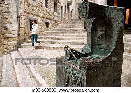 ? El arquitecto? by Josep Maria Subirachs. Jewish quarter. Girona, Catalonia, Spain View Large Photo Image Stock Photo - ? El arquitecto? by Josep Maria Subirachs. Jewish quarter. Girona, Catalonia, Spain. Fotosearch