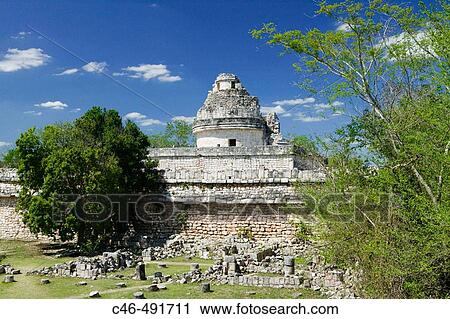 "El Caracol" (the Snail) observatory, Mayan ruins of Chichen Itza. Yucatan, Mexico View Large Photo Image Stock Image - "El Caracol" (the Snail) observatory, Mayan ruins of Chichen Itza. Yucatan, Mexico. Fotosearch