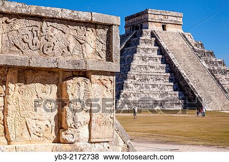 El Castillo, Chichen Itza archaeological site, Yucatan, Mexico. View Large Photo Image Stock Photo - El Castillo, Chichen Itza archaeological site, Yucatan, Mexico.. Fotosearch