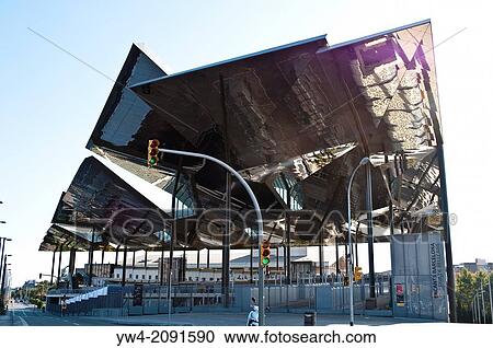 Stock Image - El Encants or Mercat Fira de Bellcaire architecture, Placa de les Glories Catalanes, Barcelona, Catalonia, Spain.. Fotosearch