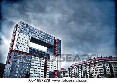 Stock Photo - El Mirador de Sanchinarro, Social Housing designed by Blanca Lle?, Madrid, Spain. Fotosearch