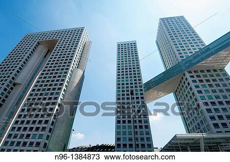 Stock Image - El Pantalon building, Bosques de las Lomas, Mexico City, Mexico. Fotosearch