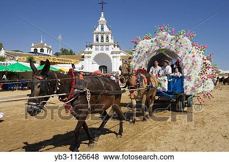 El Rocio Festival, Andalucia, Spain View Large Photo Image Stock Photo - El Rocio Festival, Andalucia, Spain. Fotosearch