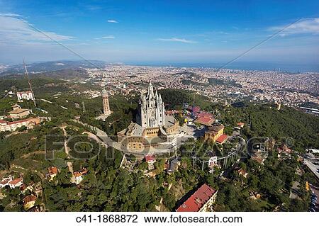 El Tibidabo Barcelona, spain View Large Photo Image Stock Image - El Tibidabo Barcelona, spain. Fotosearch
