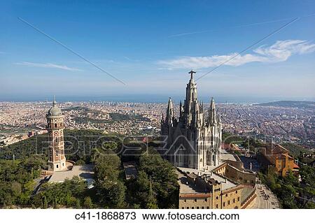 El Tibidabo Barcelona, spain View Large Photo Image Stock Image - El Tibidabo Barcelona, spain. Fotosearch