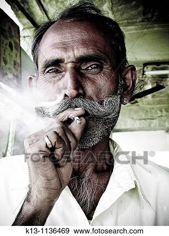 Elder man portrait India View Large Photo Image Stock Photo - Elder man portrait India. Fotosearch
