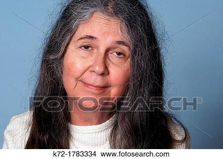Elderly unkempt woman with blurry eyed look View Large Photo Image Picture - Elderly unkempt woman with blurry eyed look. Fotosearch