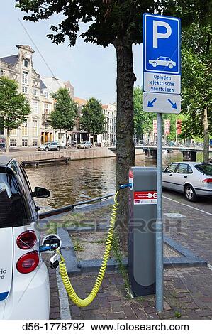Electric car charging point, Amsterdam, The Netherlands View Large Photo Image Stock Image - Electric car charging point, Amsterdam, The Netherlands. Fotosearch