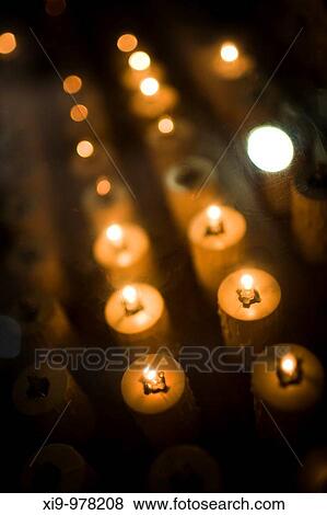 Electric votive candles, Seville, Spain View Large Photo Image Stock Photo - Electric votive candles, Seville, Spain. Fotosearch