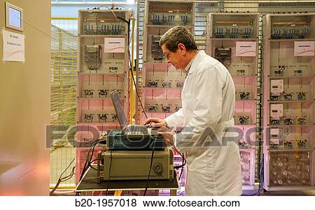 Stock Photo - Electrical Cabinet Performance Counters. Low Voltage Micro Network.. Fotosearch