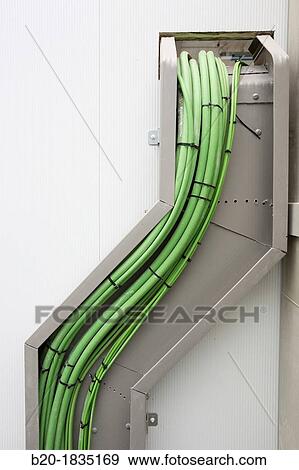 Stock Photo - Electrical cable management and network. Fotosearch