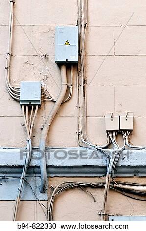 Electrical installation. Barcelona, Catalonia, Spain View Large Photo Image Stock Image - Electrical installation. Barcelona, Catalonia, Spain. Fotosearch