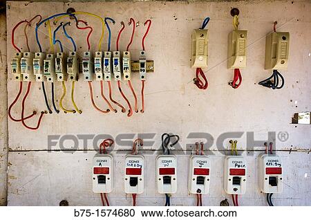 Electrical panel, India, Asia View Large Photo Image Stock Image - Electrical panel, India, Asia. Fotosearch