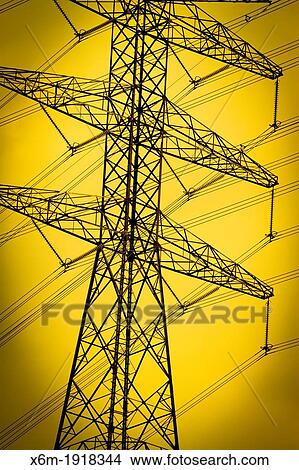 Picture - Electricity pylon. Fotosearch