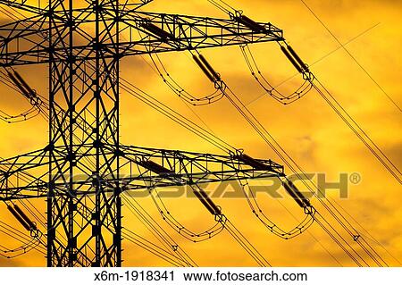 Stock Image - Electricity pylon. Fotosearch
