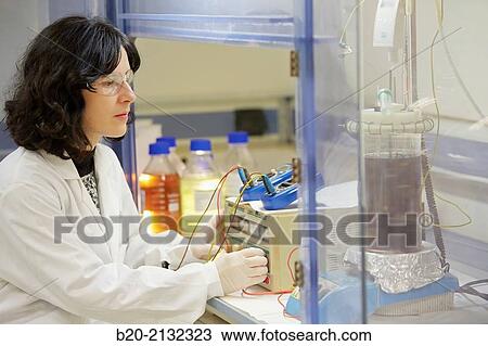 Stock Image - Electroplating. Laboratory. Energy and Environment Division. Tecnalia Research and Innovation. Donostia. San Sebastian. Gipuzkoa. Basque Country. Spain. Europe.. Fotosearch