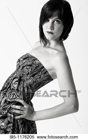 Stock Photography - Elegant brunette Girl. Fotosearch
