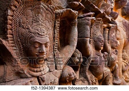Stock Photo - Elephant Terrace Angkor Thom Angkor Siem Reap town, Siem Reap province, Cambodia, Asia. Fotosearch