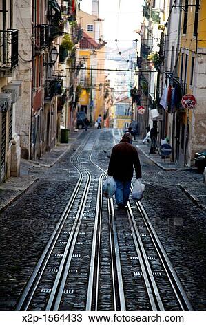 Elevador da Bica, elevator, tram, funicular between Tejo and Bairra Alto district, historic centre of Lisbon, Lisboa, Portugal, Europe View Large Photo Image Stock Image - Elevador da Bica, elevator, tram, funicular between Tejo and Bairra Alto district, historic centre of Lisbon, Lisboa, Portugal, Europe. Fotosearch