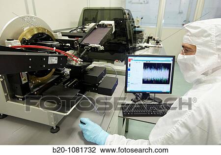 Stock Image - Ellipsometer, clean room, CIC nanoGUNE, Nanoscience Cooperative Research Center, San Sebastian, Gipuzkoa, Euskadi, Spain. Fotosearch
