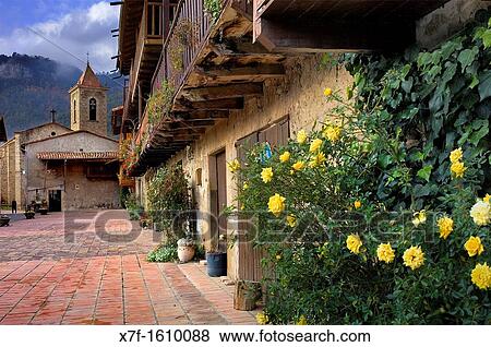 Els Hostalets d? en Bas, Garrotxa, Girona province Catalonia Spain View Large Photo Image Stock Photo - Els Hostalets d? en Bas, Garrotxa, Girona province Catalonia Spain. Fotosearch
