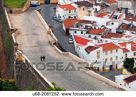 Stock Image - Elvas, World Heritage of UNESCO, fortified between the 17th and 19th century, Alentejo, Portugal. Fotosearch