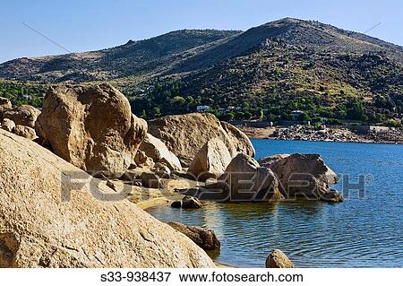Embalse del Burguillo en el Parque Natural de Iruelas Las Cruceras Castilla Le? n Espaa View Large Photo Image Stock Photo - Embalse del Burguillo en el Parque Natural de Iruelas Las Cruceras Castilla Le? n Espaa. Fotosearch