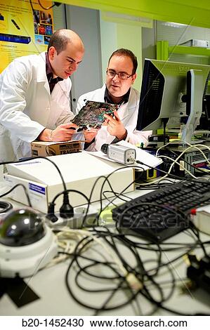 Stock Image - Embedded system, Image processing lab, Tecnalia Research, Development & Innovation Centre, Zamudio, Bizkaia, Euskadi, Spain. Fotosearch