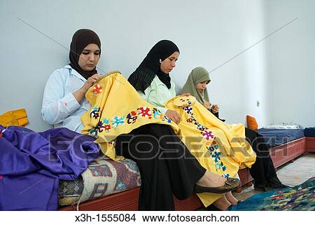 embroidery, Dar Sanaa, Arts and Crafts school Tetouan, Rif mountains, Morocco View Large Photo Image Picture - embroidery, Dar Sanaa, Arts and Crafts school Tetouan, Rif mountains, Morocco. Fotosearch