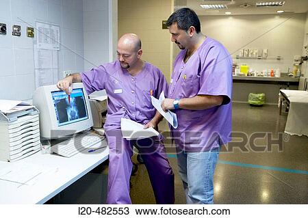Stock Image - Emergency room. Hospital Universitario Gran Canaria Doctor Negrin, Las Palmas de Gran Canaria. Canary Islands, Spain. Fotosearch