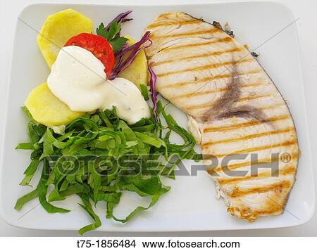 Picture - Emperor grilled fillet,. Fotosearch