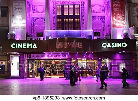 Stock Image - Empire Leicester Square London at night. Fotosearch