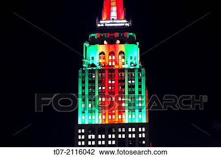 Empire State Building at night, illuminated, 5th Avenue, Midtown Manhattan, New York City, USA. View Large Photo Image Stock Image - Empire State Building at night, illuminated, 5th Avenue, Midtown Manhattan, New York City, USA.. Fotosearch